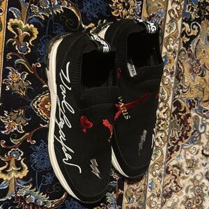 Ladies Karl Lagerfeld Black Slip-On Sneakers